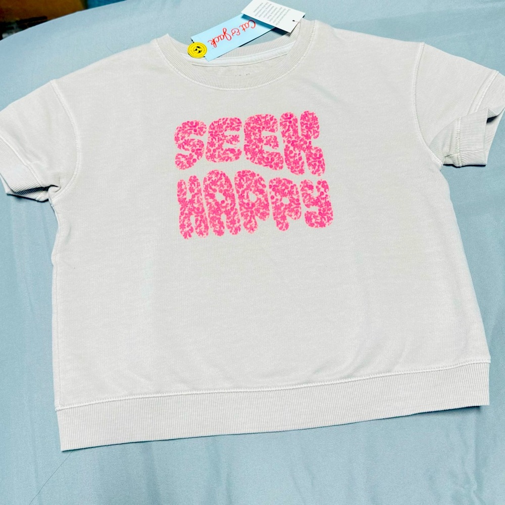 Cat and jack crop shirt small
